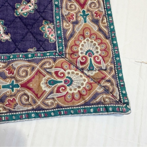 Vera Bradley Blue Paisley Placemat 1 Only Quilted Dining Room Table Setting - Picture 7 of 10